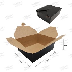 KRAFT BOX ΦΑΓΗΤΟΥ ΣΤΗΜΕΝΟ ΜΑΥΡΟ 50τμχ