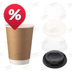 SET ΖΕΣΤΟΥ ΠΟΤΗΡΙ DOUBLE 12oz KRAFT + ΚΑΠΑΚΙΑ 500τμχ SET ΖΕΣΤΟΥ ΠΟΤΗΡΙ DOUBLE 12oz KRAFT + ΚΑΠΑΚΙΑ 500τμχ