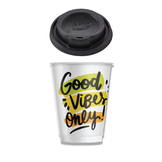 GOOD VIBES SET ΖΕΣΤΟΥ ΠΟΤΗΡΙ DOUBLE 12oz + ΠΙΠΙΛΑ ΜΑΥΡΗ 500τμχ