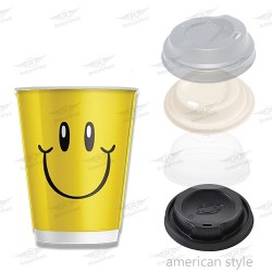 SET FREDDO - ΖΕΣΤΟ ΠΟΤΗΡΙ DOUBLE 12oz SMILE + ΚΑΠΑΚΙΑ 500τμχ