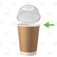 ΚΑΠΑΚΙ ΠΟΜΠΕ PET 90mm ΓΙΑ ΧΑΡΤΙΝO 12oz 14oz 16oz 100τμχ