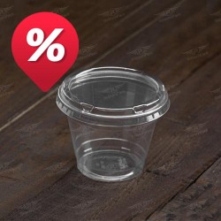 ΠΟΤΗΡΙ PET 250ml ΖΑΧΑΡΟΠΛΑΣΤΙΚΗΣ + ΚΑΠΑΚΙ ΧΩΡΙΣ ΤΡΥΠΑ FLAT 50τμχ