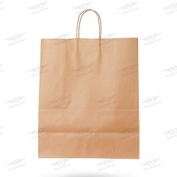 KRAFT ΧΑΡΤΙΝΗ ΤΣΑΝΤΑ ΜΕ ΣΤΡΙΦΤΟ ΧΕΡΑΚΙ ΚΑΦΕ