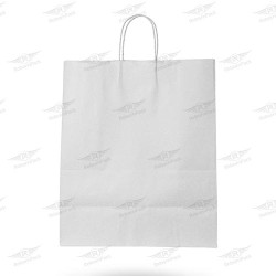 KRAFT ΧΑΡΤΙΝΗ ΤΣΑΝΤΑ ΜΕ ΣΤΡΙΦΤΟ ΧΕΡΑΚΙ ΛΕΥΚΗ