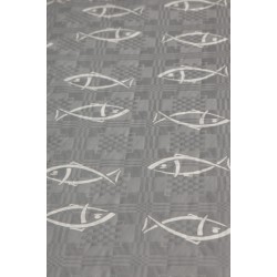 ΤΡΑΠΕΖΟΜΑΝΤΗΛΟ 100x100cm DAMA FISH ΓΚΡΙ ΑΝΑΓΛΥΦΟ 3x50τμχ