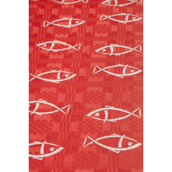 ΤΡΑΠΕΖΟΜΑΝΤΗΛΟ 100x100cm DAMA FISH ΚΟΚΚΙΝΟ ΑΝΑΓΛΥΦΟ 150τμχ
