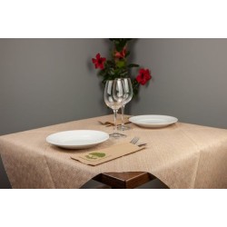 ΤΡΑΠΕΖΟΜΑΝΤΗΛΟ 100x100cm DAMA CANVAS ΚΑΦΕ ΑΝΑΓΛΥΦΟ 3x50τμχ