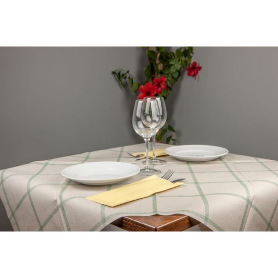 ΤΡΑΠΕΖΟΜΑΝΤΗΛΟ 100x100cm FEDRA PATTERN ΠΡΑΣΙΝΟ ΓΚΟΦΡΕ 4x50τμχ