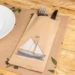 ΘΗΚΗ ΓΙΑ ΜΑΧΑΙΡΟΠΙΡΟΥΝΑ 11x25cm KRAFT HAVANA 45gr BOAT ΜΕ ΧΑΡΤΟΠΕΤΣΕΤΑ 8x125τμχ