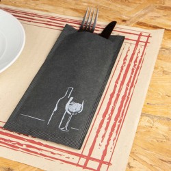 ΘΗΚΗ ΓΙΑ ΜΑΧΑΙΡΟΠΙΡΟΥΝΑ 11x25cm VENETIAN GLITTER 90gr BLACK WINE ΜΕ ΧΑΡΤΟΠΕΤΣΕΤΑ 8x125τμχ