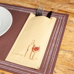 ΘΗΚΗ ΓΙΑ ΜΑΧΑΙΡΟΠΙΡΟΥΝΑ 11x25cm VENETIAN GLITTER 90gr KREM WINE ΜΕ ΧΑΡΤΟΠΕΤΣΕΤΑ 8x125τμχ