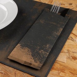 ΘΗΚΗ ΓΙΑ ΜΑΧΑΙΡΟΠΙΡΟΥΝΑ 8,5x25cm GLITTER VENETIAN 90gr BLACK GOLD ΜΕ ΧΑΡΤΟΠΕΤΣΕΤΑ 10x125τμχ